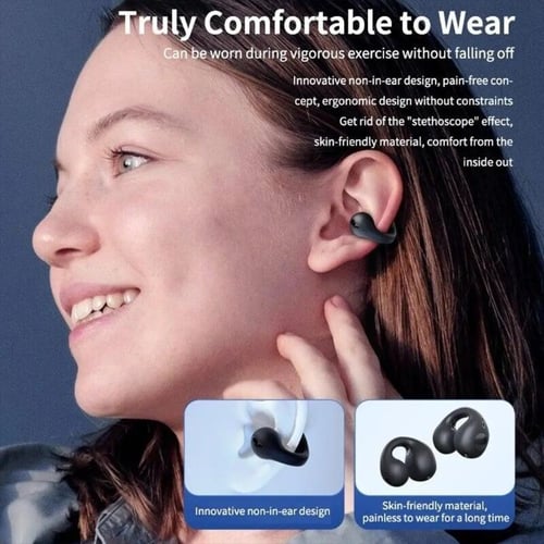 New T75 Bone Conduction Earphone Bluetooth 5.3 Ear Clip Ear