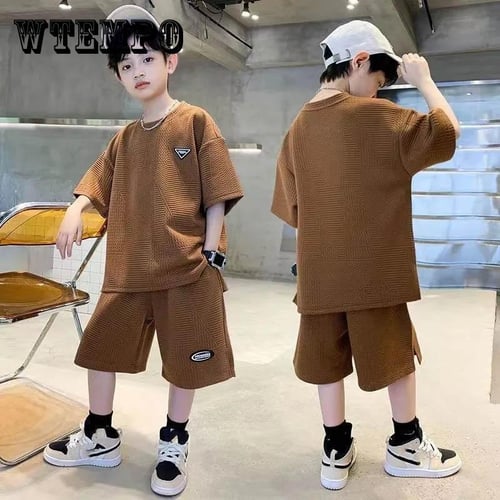 Boys Summer Suits Big Boy Boys Clothes Summer Loose Short sleeved