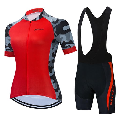 2023 SALEXO Women s Cycling Clothing Roupa Jersey Sets Green Short