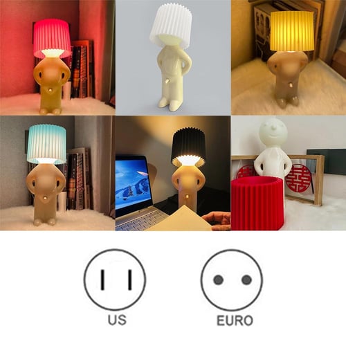 Cute Boy Night Lights LED Light Bedside Table Lamp Novelty Gift