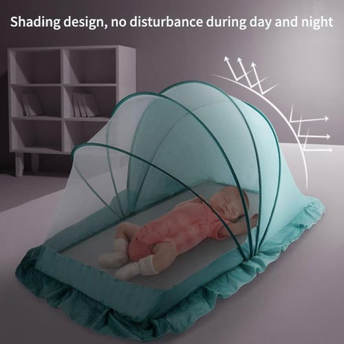 Portable foldable crib outlet with mosquito net