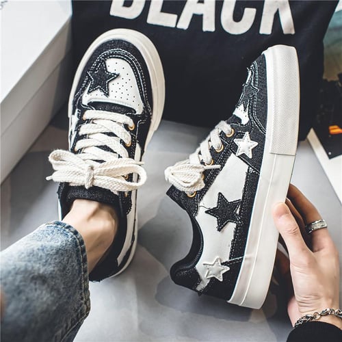 Men Canvas Shoes Fashion Casual Sneakers High Quality Lace Up Flat