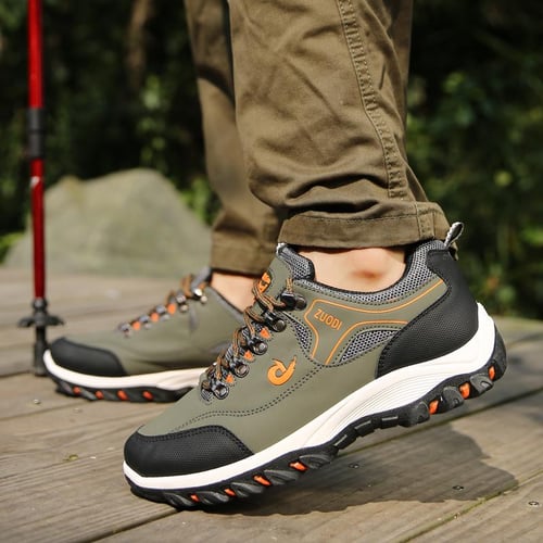 Men Skid Resistant Hiking Shoes Fashion Mountain Boots Climbing