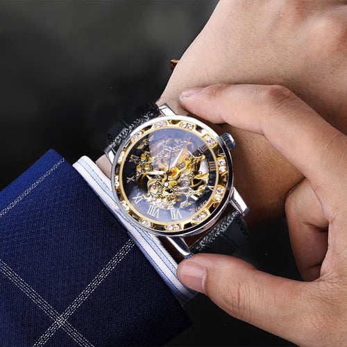Winner Black Golden Retro Luminous Hands Fashion Diamond Display