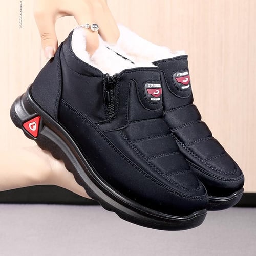 Mens fleece lined cheap boots with zipper