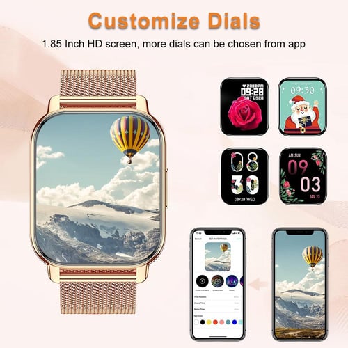 MELANDA 1.85 inch Bluetooth Call Smart Watch Men IP68 Waterproof