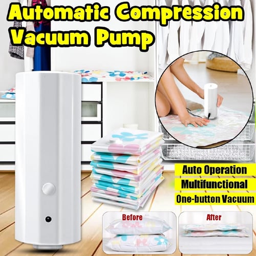 220V Household Portable Automatic Vacuum Sealer Pump Machine Electric Air Vacuum Pump for Clothes Quilt Food buy 220V Household Portable Automatic