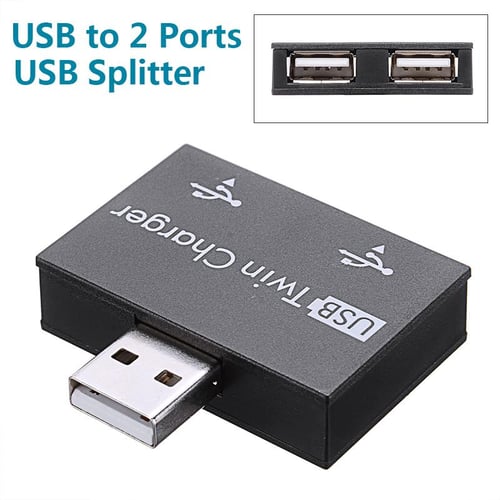 Lvye External USB to 2 Ports USB2.0 Hub Splitter Multiport Adapter