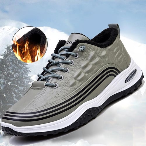 Mens fleece lined shoes sale
