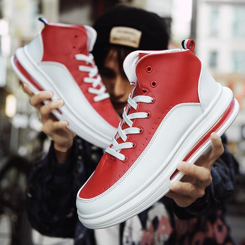 New Men s High top Shoes Thick Bottom Couple Gas Cushion Running Shoes Men s Casual Shoes buy New Men s High top Shoes Thick Bottom Couple Gas