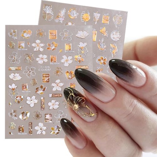 Gel nail top art stickers
