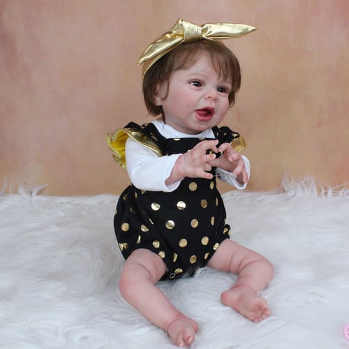 BZDOLL 50CM 3D Skin Visible Veins Soft Silicone Reborn Baby Doll