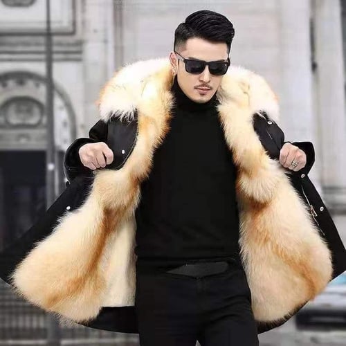 Thick fur parka top