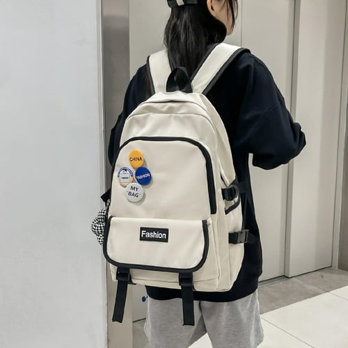 Backpacks For Students Canvas Black School Bags for Girls Shoulder Travel Bag Fashion Kawaii Small Backpack for Women Cheap buy Backpacks For