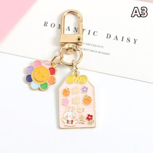 Chinese Year Lucky Keychain Trendy Keyring Bag Car Keys Pendant
