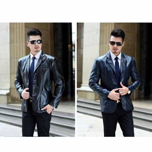 Plus size leather suit top