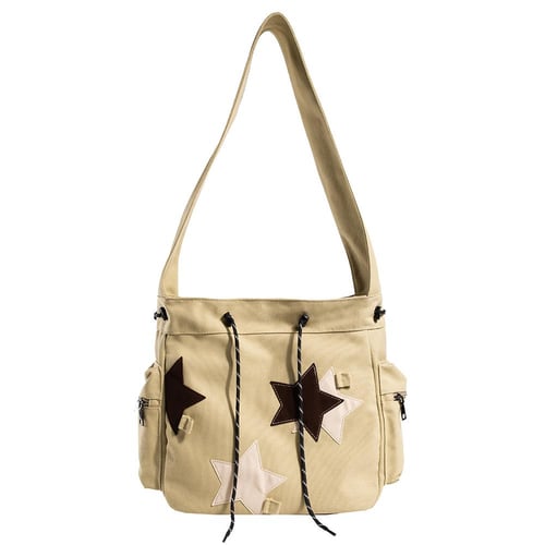 Women Kawaii Sling Bag Large Capacity Canvas Lovely Shoulder Bag