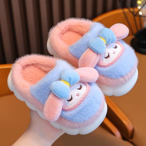 Autumn Winter Warm Baby Slippers Toddler Plush Floor Sock Shoes