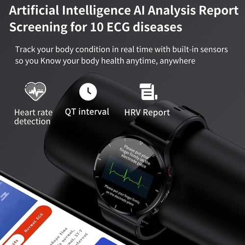 ECG Men s Smart Watch Smartwatch Ip68 Waterproof Magnetic Suction