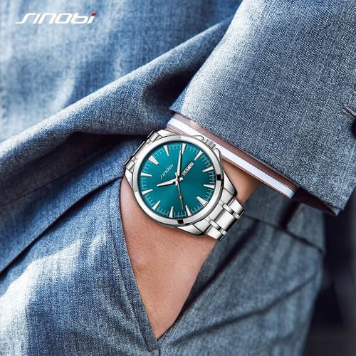 SINOBI Men s Watches Top Brand Luxury Quartz Men Calendar Watch
