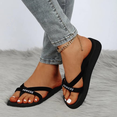 Womens leather flip sale flops with arch support