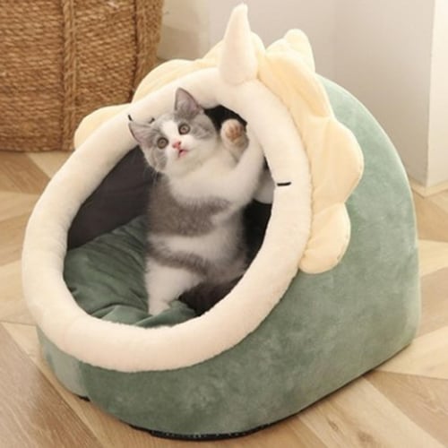 Removable and Washable Cat Semi Enclosed Nest Mat Cat Dog Basket
