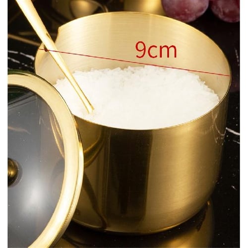 Seasoning box with spoon cap top