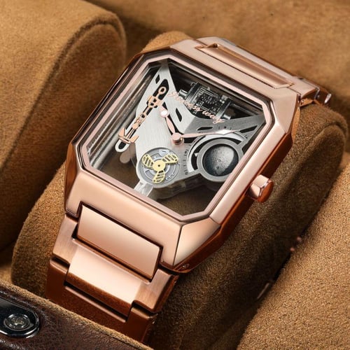 Transparent dial wrist watch on sale