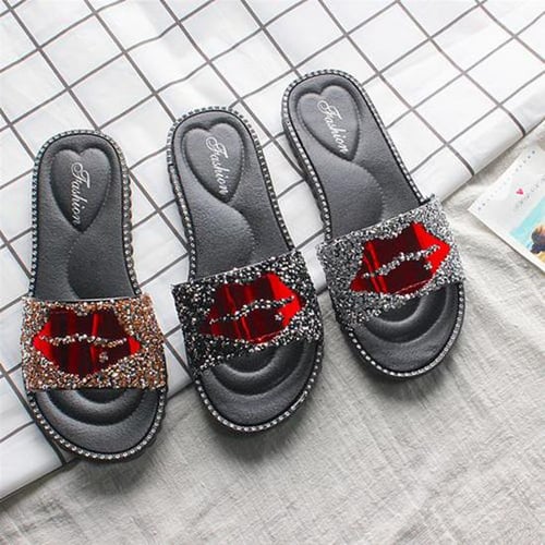 Red bottom shop slides womens