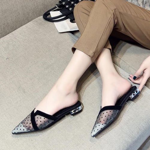 Pointed slippers sales