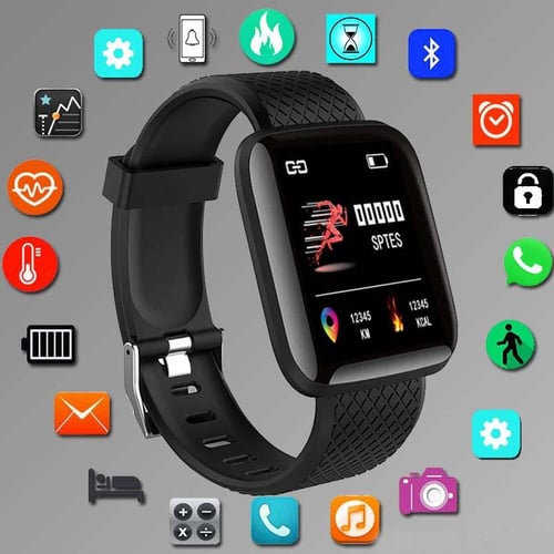 Original 116 plus smart bracelet heart rate blood on sale pressure waterproof smart watch