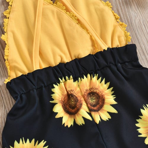 Sunflower baby romper 2025