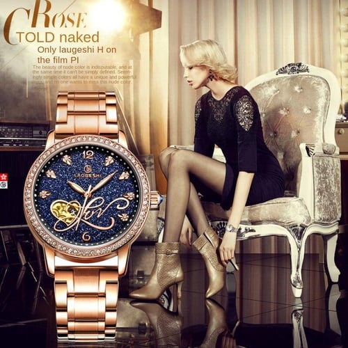 LAOGESHI New Top Lady Watches Luxurious and Fashionable Night Light Waterproof Watch Inlaid Ladies Automatic Mechanical Watch buy LAOGESHI New Top