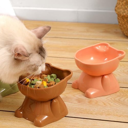 Ergonomic cat bowl top