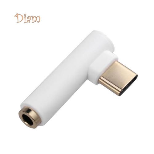 Hara L shaped Type C to 3.5mm Jack Audio Adapter for Mobile Phones