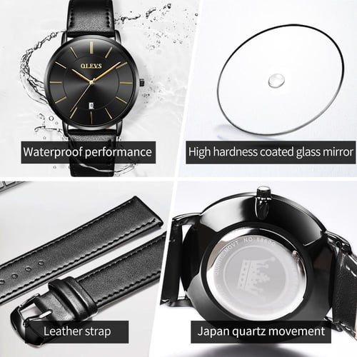 OLEVS Mens Watches Minimalist Ultra Thin Fashion Casual Analog