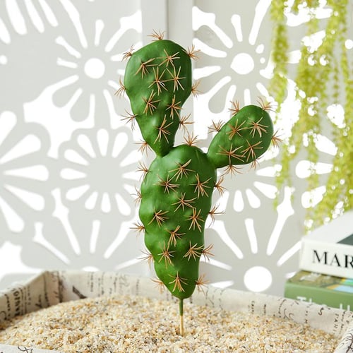 Artificial Plastic Cactus Succulents Prickly Pear Potted Arrangement Wedding Home Office Table Decoration Fake Plants buy Artificial Plastic Cactus