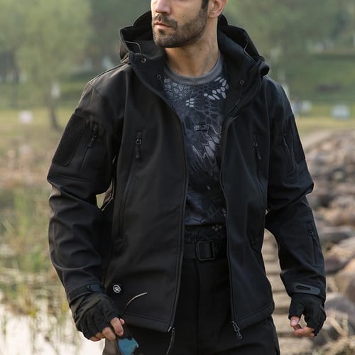Free soldier men's jackets outdoor waterproof softshell hooded tactical jacket best sale