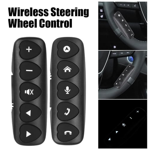 2 Pcs Car Steering Wheel Remote Control Luminous Multifunction