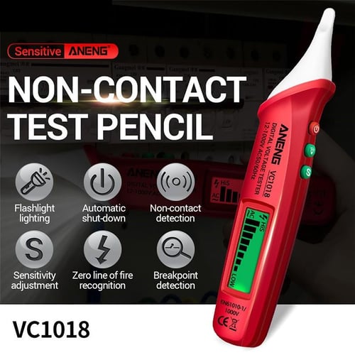 Non contact Digital Voltage Tester 12V 1000V Multifunctional