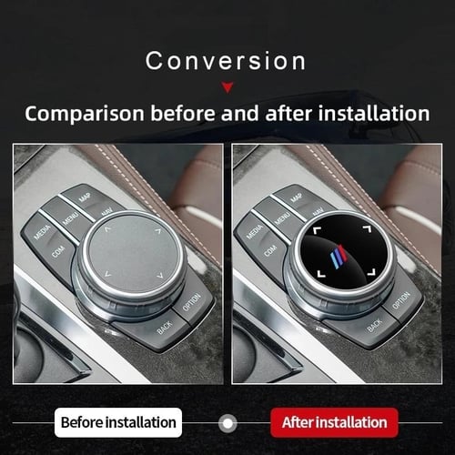 PC Car Multimedia Button Cover Large Knob Sticker For BMW F31 F30
