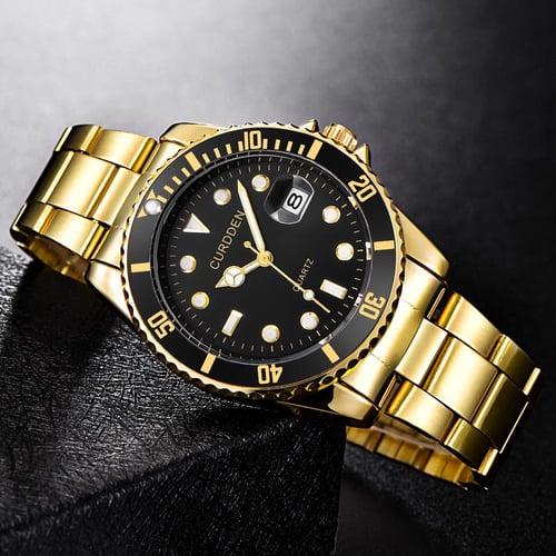 CURDDEN Luxury Men S Watch Stainless Steel Strap Date Calendar