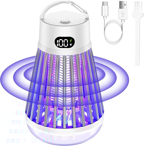 Bug Zapper Outdoor and Indoor Rechargeable Mosquito and Fly Killer USB