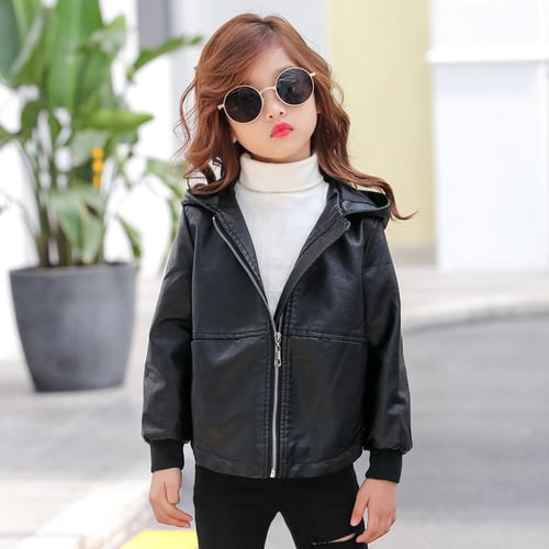 Kids Clothing Boys and Girls Leather Jackets Spring and Autumn