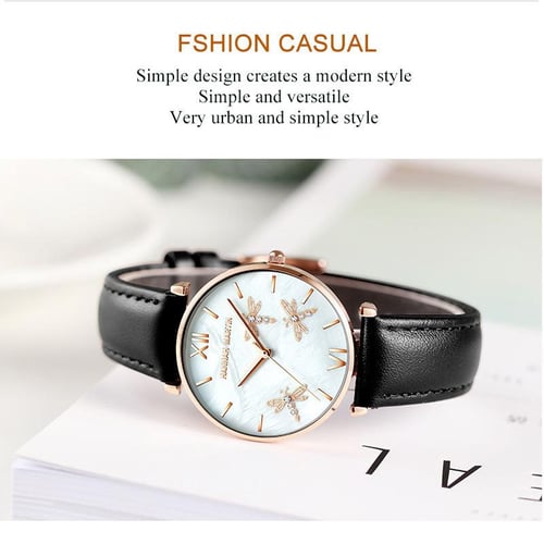 Hannah Martin Female Korean Luxury Waterproof Quartz Watch Top Brand Women Leather Wrist Watch buy Hannah Martin Female Korean Luxury Waterproof