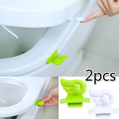 2 pcs Portable Sanitary Toilet Seat Cover Lifter Toilet Bowl Seat