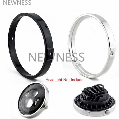Bike Round LED Headlight Adapter Ring Mount For Harley Honda Kawasaki 7