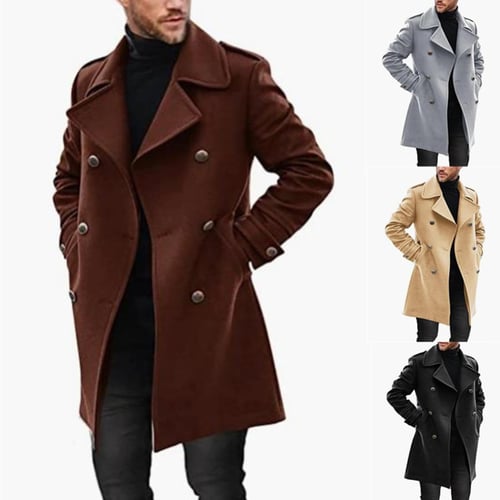 Casual lapel collar sales plain thicken keep coat