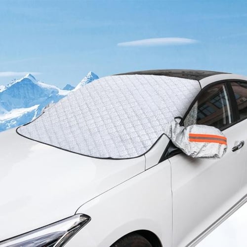 Windshield protector from shop snow