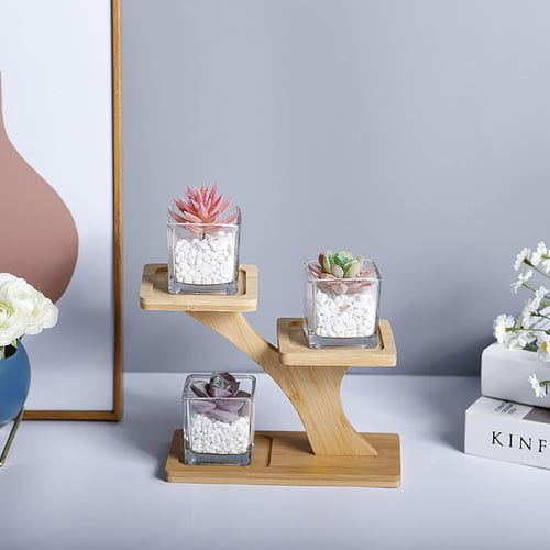 Plant Stand 3 Tier Succulent Plant Narrow Shelf Unit Small Tabletop Desktop Plant Pot Shelf Storage Rack Outdoor Indoor 3 Pots Holder Flower Rack
